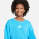 Girls' jumper Nike Sportswear Club Fleece - baltic blue/white