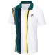 Men's Polo T-shirt Fila Polo Dan - white/vertical teal stripe/deep teal