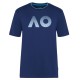 Men's T-shirt Australian Open T-Shirt AO Textured Logo - navy Men's T-shirt Australian Open T-Shirt AO Textured Logo - navy