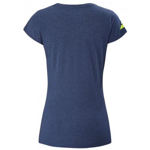 Women's T-shirt Babolat Exercise Massange Tee W - estate blue heather Women's T-shirt Babolat Exercise Massange Tee W - estate blue heather