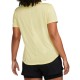 Women's T-shirt Nike Dri-FIT One Short Sleeve Standard Fit Top - lemon chiffon/black