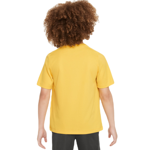 Boys' t-shirt Nike Dri-Fit Multi+ Top - vivid sulfur/bronzine Boys' t-shirt Nike Dri-Fit Multi+ Top - vivid sulfur/bronzine