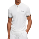 Men's Polo T-shirt BOSS x Matteo Berrettini Slim-fit Polo Shirt With Stripes - white