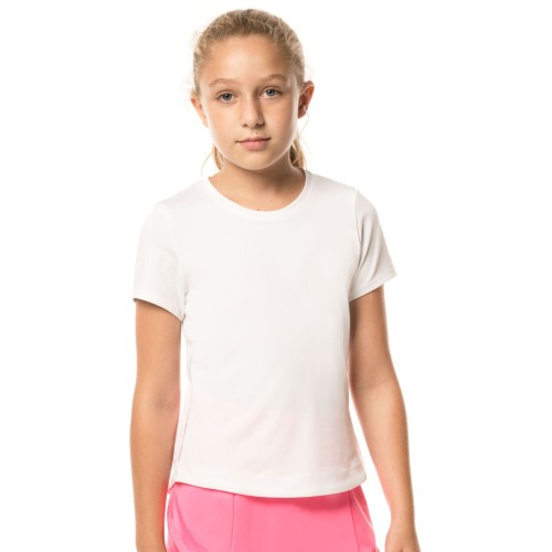 Girls' T-shirt Lucky in Love Core Dynamic High-Low S/S Girls - white Girls' T-shirt Lucky in Love Core Dynamic High-Low S/S Girls - white