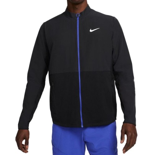 Men's Jumper Nike Court Advantage Packable Jacket - black/lapis/lapis/white Men's Jumper Nike Court Advantage Packable Jacket - black/lapis/lapis/white