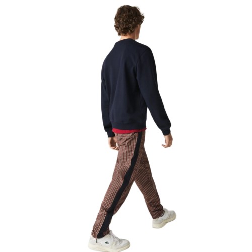 Men's Jumper Lacoste Men's Pennants L Badge Zippered Cotton Fleece Sweatshirt - navy blue Men's Jumper Lacoste Men's Pennants L Badge Zippered Cotton Fleece Sweatshirt - navy blue