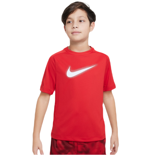 Boys' t-shirt Nike Dri-Fit Multi+ Top - university red/white Boys' t-shirt Nike Dri-Fit Multi+ Top - university red/white