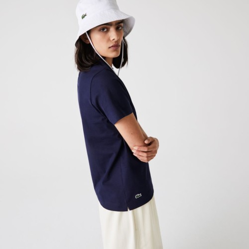 Women's T-shirt Lacoste SPORT Graphic Roland Garros - blue marine/white Women's T-shirt Lacoste SPORT Graphic Roland Garros - blue marine/white