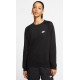 Women's jumper Nike Essential Crew Fleece - black/white Women's jumper Nike Essential Crew Fleece - black/white