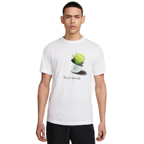 Men's T-shirt Nike Dri-Fit Tennis T-Shirt - white Men's T-shirt Nike Dri-Fit Tennis T-Shirt - white