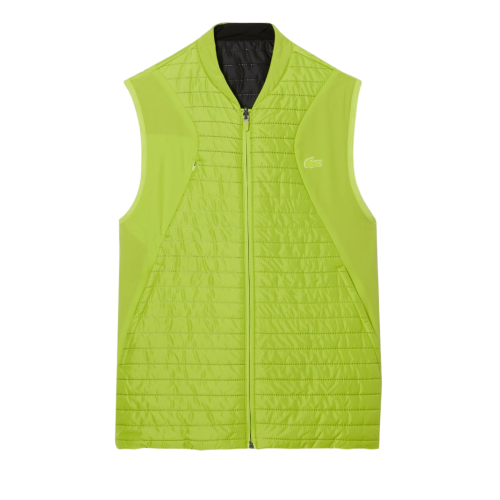 Men's vest Lacoste SPORT Padded And Reversible Vest Jacket - yellow/black Men's vest Lacoste SPORT Padded And Reversible Vest Jacket - yellow/black