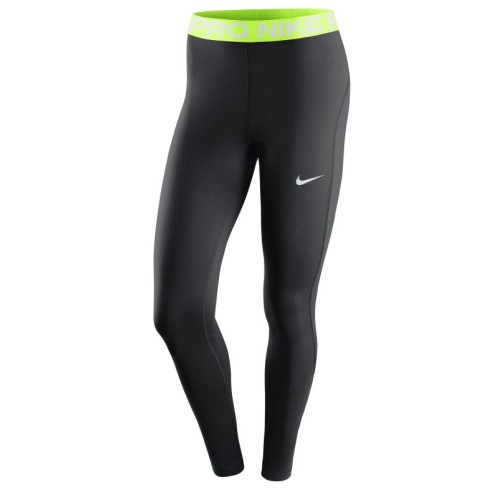 Women's leggings Nike Pro 365 Tight - black/volt/white Women's leggings Nike Pro 365 Tight - black/volt/white