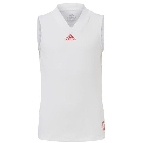 Girls' T-shirt Adidas Q3 Match Tank - white/scarlet Girls' T-shirt Adidas Q3 Match Tank - white/scarlet
