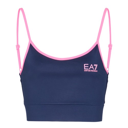 Women's bra EA7 Woman Jersey Sport Bra - navy blue