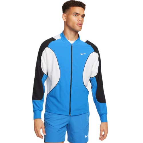 Men's Jumper Nike Court Dri-Fit Advantage Jacket - light photo blue/black/white/white Men's Jumper Nike Court Dri-Fit Advantage Jacket - light photo blue/black/white/white