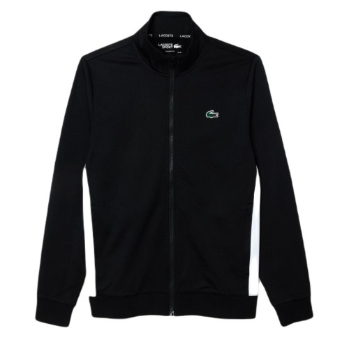 Men's Jumper Lacoste Tennis Zipped Ripstop Tennis Sweatshirt - black Men's Jumper Lacoste Tennis Zipped Ripstop Tennis Sweatshirt - black