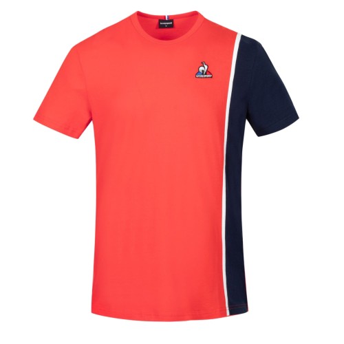 Men's T-shirt Le Coq Sportif Saison 1 Tee SS No.1 M - tech red/bleu nuit