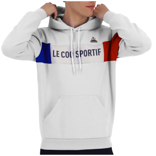 Men's Jumper Le Coq Sportif BAH Hoody N°1 SS23 - new optical white Men's Jumper Le Coq Sportif BAH Hoody N°1 SS23 - new optical white