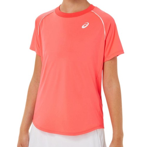 Girls' T-shirt Asics Tennis Short Sleeve Top - diva pink Girls' T-shirt Asics Tennis Short Sleeve Top - diva pink