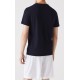 Men's T-shirt Lacoste SPORT 3D Print Crocodile Breathable Jersey T-shirt - navy blue/white