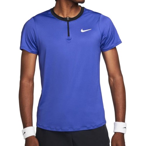 Men's Polo T-shirt Nike Men's Court Dri-Fit Advantage Polo - lapis/black/white