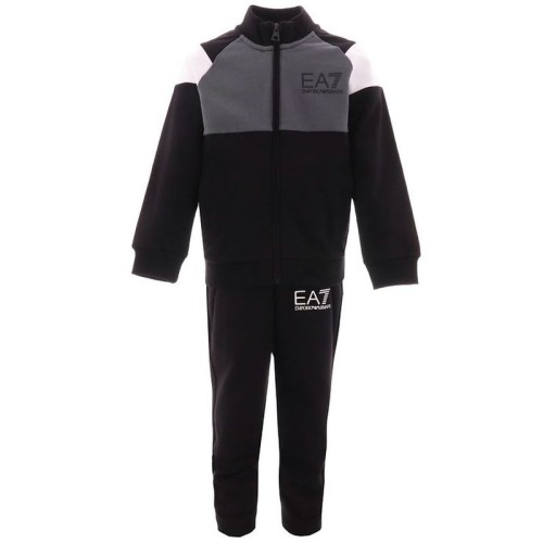 Boys' tracksuit EA7 Boys Jersey Tracksuit - black