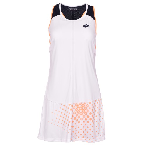 Women's dress Lotto Top W IV Dress 1 - bright white/orange Women's dress Lotto Top W IV Dress 1 - bright white/orange