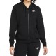 Women's jumper Nike Sportswear Club Fleece Full Zip Hoodie - black/white Women's jumper Nike Sportswear Club Fleece Full Zip Hoodie - black/white