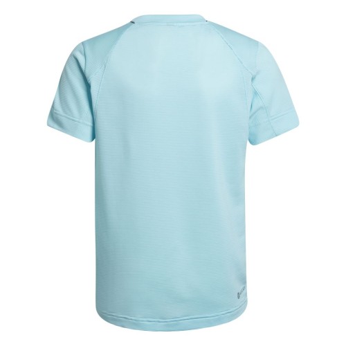 Boys' t-shirt Adidas Boys Club Tennis Tee - pulse aqua/black Boys' t-shirt Adidas Boys Club Tennis Tee - pulse aqua/black