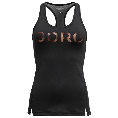 Women's top Bj_rn Borg Racerback Tank Medal W - black gold