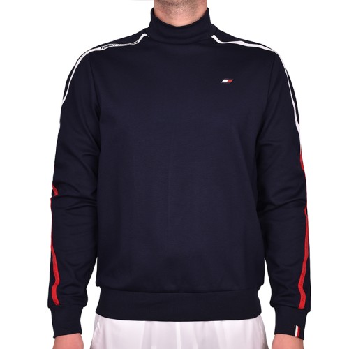 Men's Jumper Tommy Hilfiger Trim Mock Neck Silhouette - desert sky Men's Jumper Tommy Hilfiger Trim Mock Neck Silhouette - desert sky