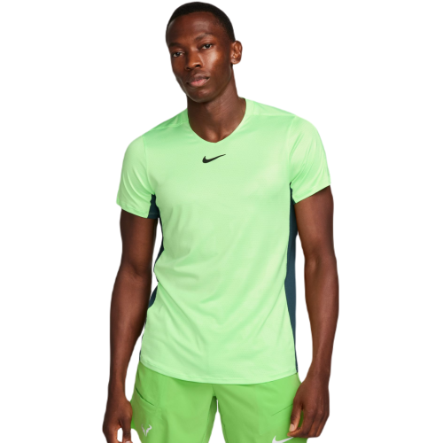 Men's T-shirt Nike Court Dri-Fit Advantage Printed Tennis Top - lime blast/deep jungle/black Men's T-shirt Nike Court Dri-Fit Advantage Printed Tennis Top - lime blast/deep jungle/black