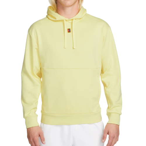 Men's Jumper Nike Court Fleece Tennis Hoodie - lemon chiffon Men's Jumper Nike Court Fleece Tennis Hoodie - lemon chiffon