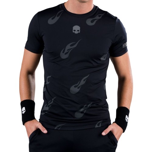 Men's T-shirt Hydrogen Flames Tech Tee Man - black Men's T-shirt Hydrogen Flames Tech Tee Man - black