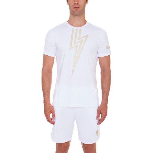 Men's T-shirt Hydrogen Flash Tech T-Shirt - white/gold Men's T-shirt Hydrogen Flash Tech T-Shirt - white/gold
