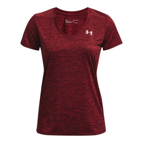 Women's T-shirt Under Armour Women's Tech Twist V-Neck - chestnut red/radio red Women's T-shirt Under Armour Women's Tech Twist V-Neck - chestnut red/radio red