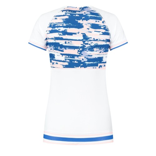 Women's T-shirt K-Swiss Tac Hypercourt Round Neck Top - white/print Women's T-shirt K-Swiss Tac Hypercourt Round Neck Top - white/print