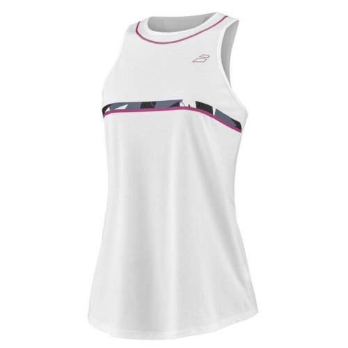 Women's top Babolat Aero Cotton Tank Woman - white