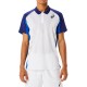 Men's Polo T-shirt Asics Match Actibreeze Polo Short M - brilliant white/dive blue Men's Polo T-shirt Asics Match Actibreeze Polo Short M - brilliant white/dive blue