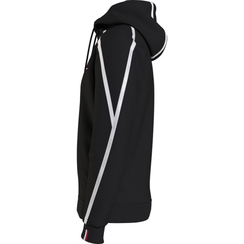 Men's Jumper Tommy Hilfiger Trim Full Zip Hoody - black Men's Jumper Tommy Hilfiger Trim Full Zip Hoody - black