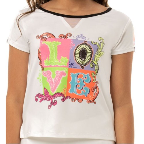 Girls' T-shirt Lucky in Love Girls Rockin Rococo Lucky Lane Tee - white