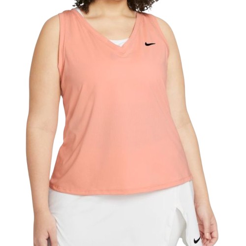 Women's top Nike Court Dri-Fit Victory Tank Plus Line W - arctic orange/black/black Women's top Nike Court Dri-Fit Victory Tank Plus Line W - arctic orange/black/black