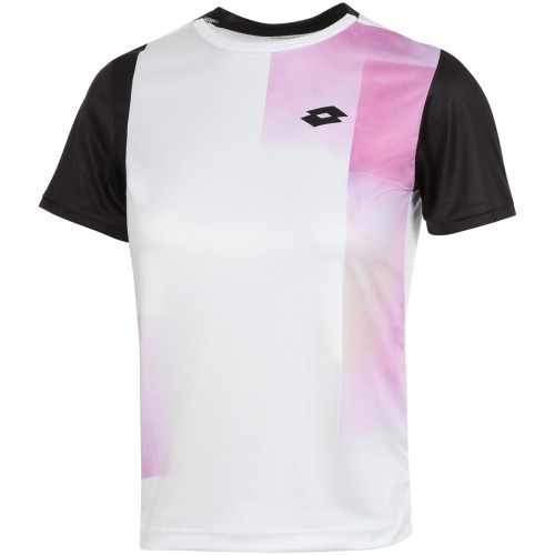 Boys' t-shirt Lotto Top Ten B III Tee PRT1 PL - bright white/all black