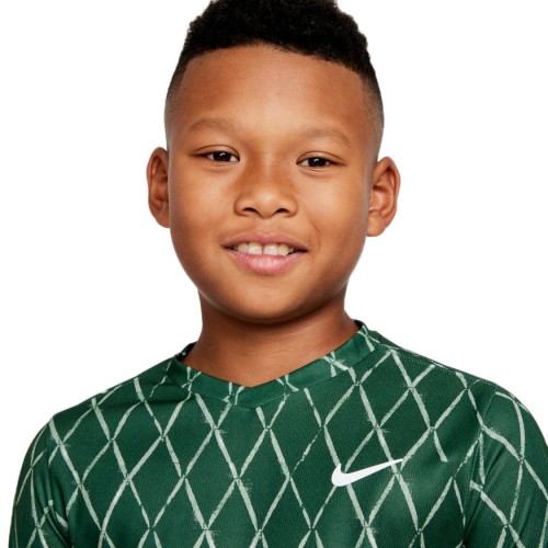 Boys' t-shirt Nike Court Dri-Fit Victory SS Top Printed - gorge green/white Boys' t-shirt Nike Court Dri-Fit Victory SS Top Printed - gorge green/white