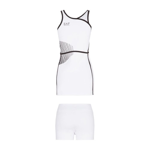 Women's dress EA7 Woman Jersey Dress - white Women's dress EA7 Woman Jersey Dress - white