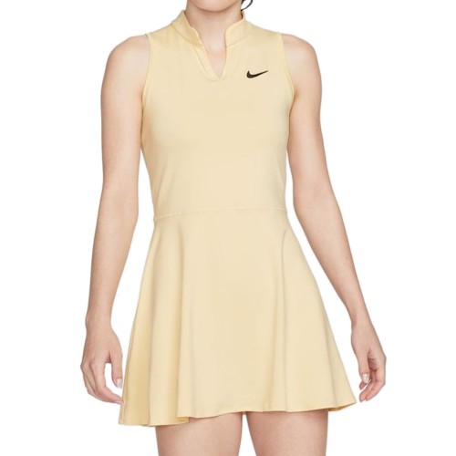 Women's dress Nike Court Dri-Fit Victory Tennis Dress W - pale vanilla/black Women's dress Nike Court Dri-Fit Victory Tennis Dress W - pale vanilla/black