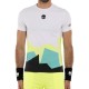 Men's T-shirt Hydrogen Mountains Tech T-shirt - white/yellow fluo/green/black Men's T-shirt Hydrogen Mountains Tech T-shirt - white/yellow fluo/green/black