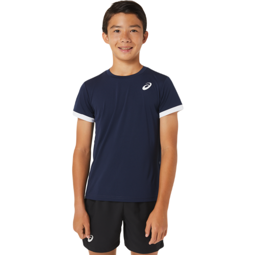 Boys' t-shirt Asics Tennis Short Sleeve Top - midnight/brilliant white Boys' t-shirt Asics Tennis Short Sleeve Top - midnight/brilliant white