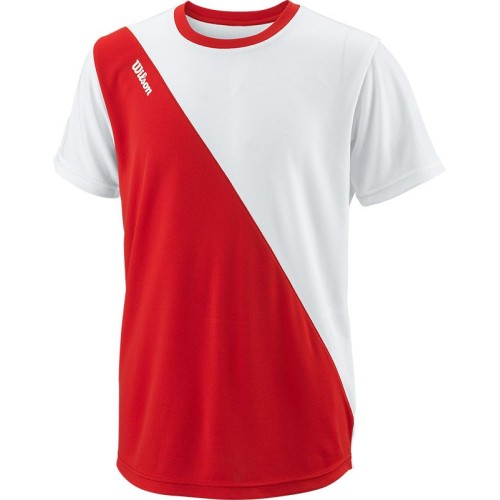 Boys' t-shirt Wilson Team II Angle Crew B - team red Boys' t-shirt Wilson Team II Angle Crew B - team red
