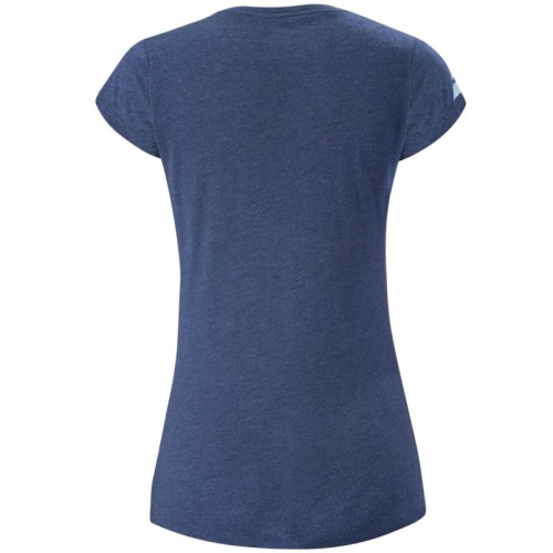 Women's T-shirt Babolat Exercise Glitter Tee W - estate blue heather Women's T-shirt Babolat Exercise Glitter Tee W - estate blue heather